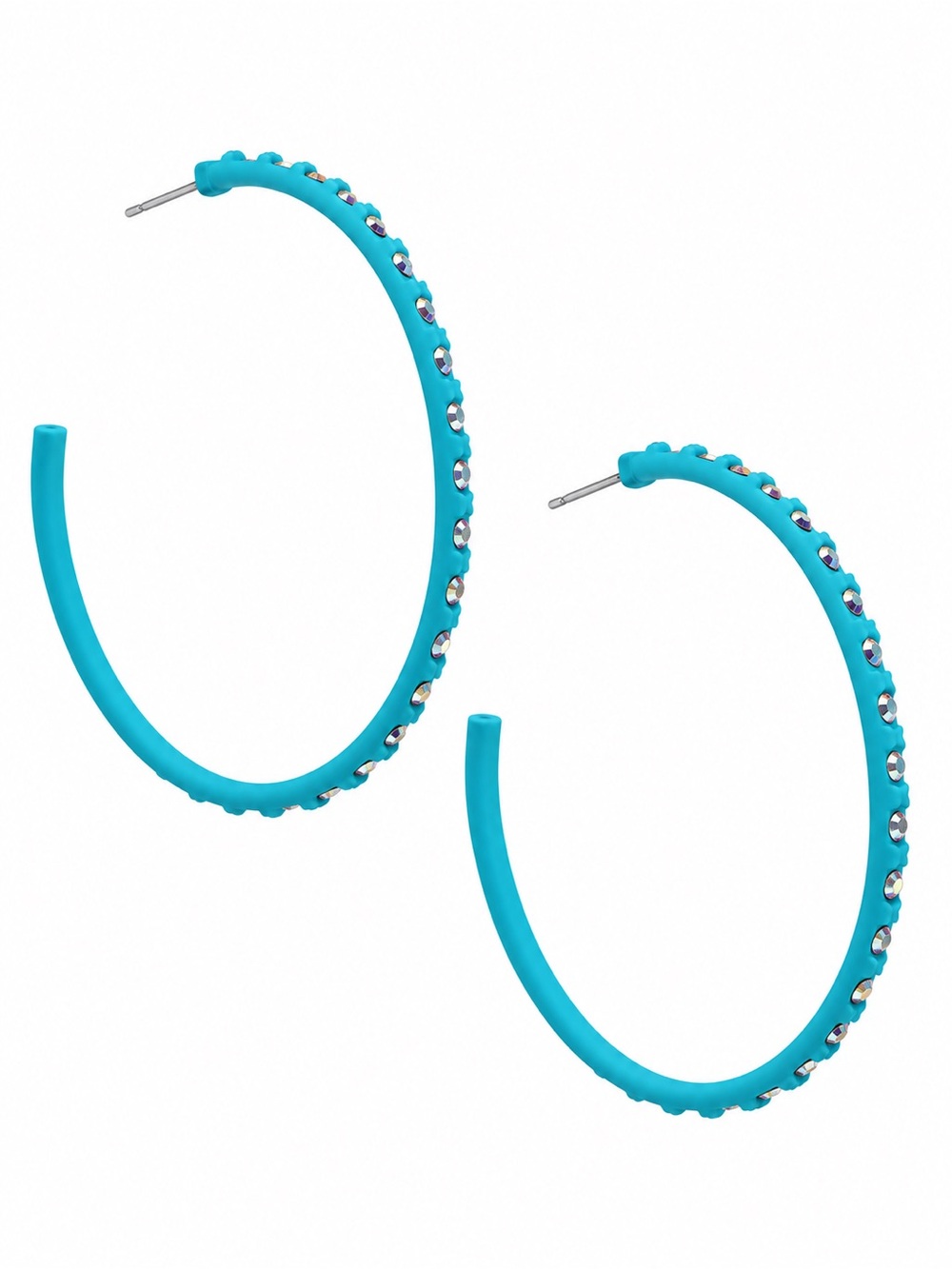 Kendra Scott Val Hoop Earrings Matte Hoops in Aqua